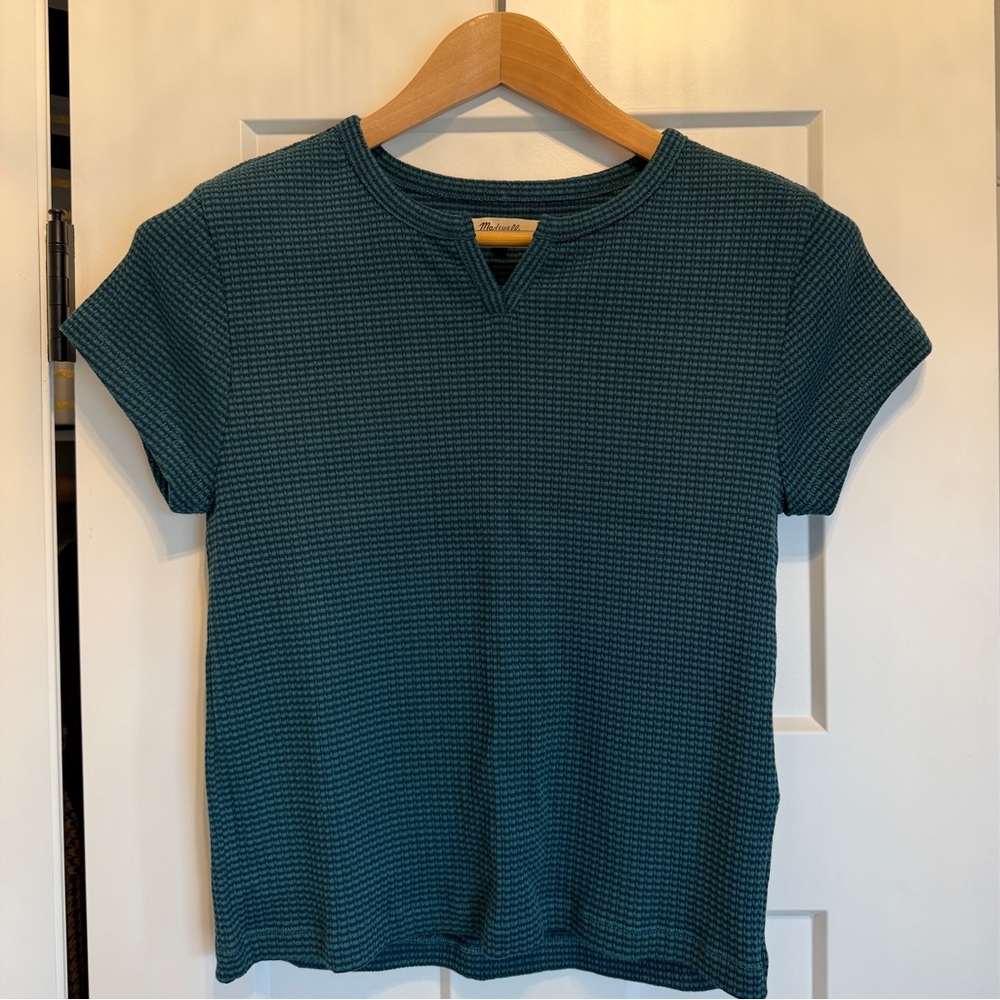 Madewell Women’s Ribbed Split Neck Tee